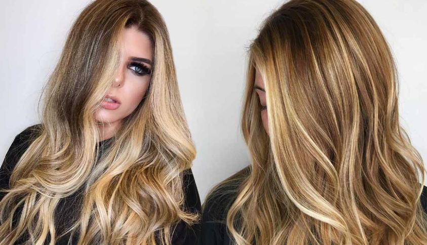 dark blonde hair with highlights